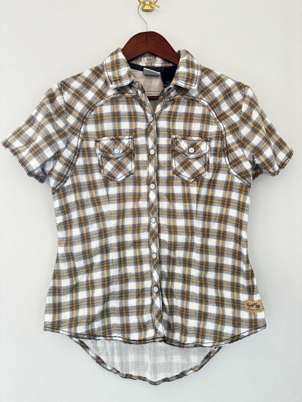 Harley-Davidson Plaid Shirt Y2K Biker Western Grunge Small